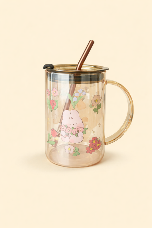 Sweet Blossom Bunny Glass