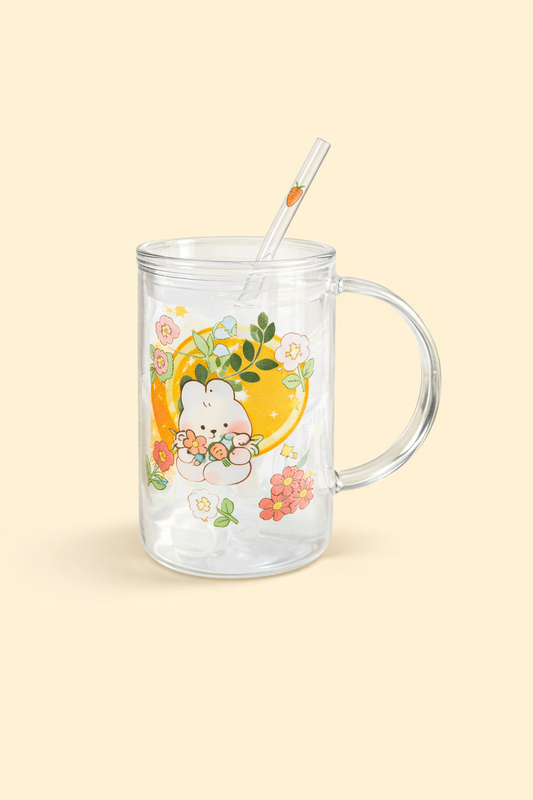 Sweet Blossom Bunny Glass